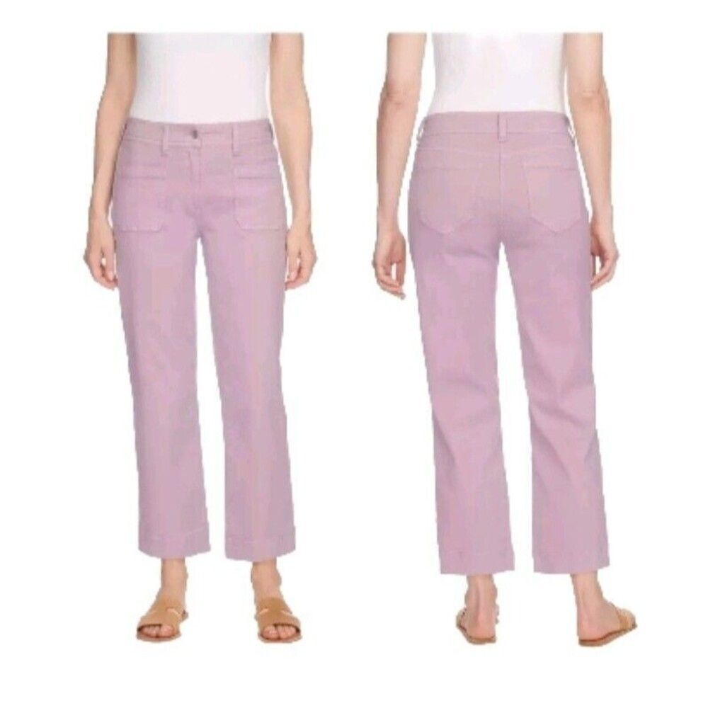 Buffalo Womens High Rise Brigette Soft Stretch Tencel Crop Pants Lilac Size 6/28